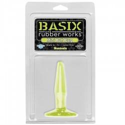 BASIX MINI PLUG ANAL DE GELATINA LUMINESCENTE 9CM