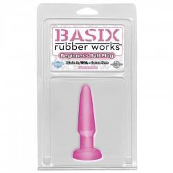 BASIX MINI PLUG ANAL DE GELATINA 9 CM ROSA