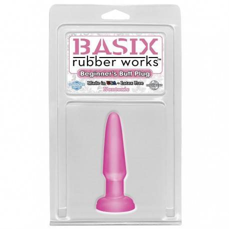 BASIX MINI PLUG ANAL DE GELATINA 9 CM ROSA