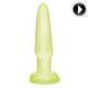 BASIX MINI PLUG ANAL DE GELATINA 9 CM LUMINISCENTE