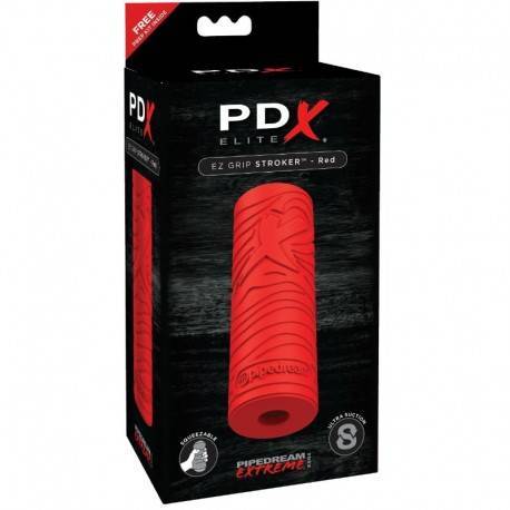 PDX ELITE MANGA MASTURBADORA EZ GRIP STROKER - ROJO