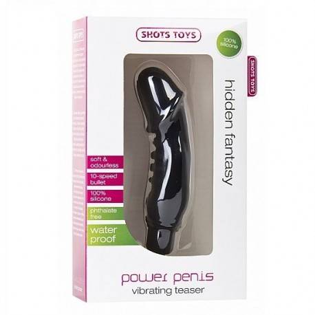 VIBRADOR POWERPENIS CIBERSKIN NEGRO