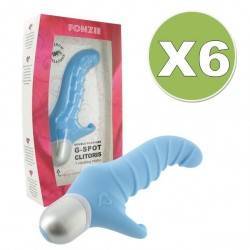 FEELZTOYS FONZIE VIBRADOR PUNTO G AZUL PACK 6