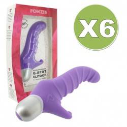 FEELZTOYS FONZIE VIBRADOR PUNTO G LILA PACK 6