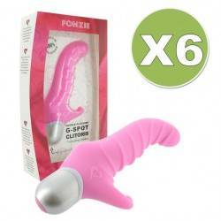 FEELZTOYS FONZIE VIBRADOR PUNTO G ROSA PACK 6