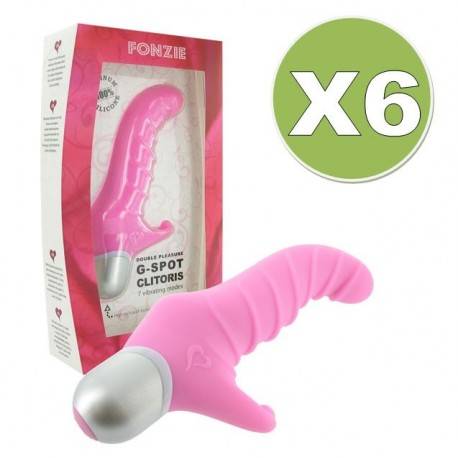 FEELZTOYS FONZIE VIBRADOR PUNTO G ROSA PACK 6