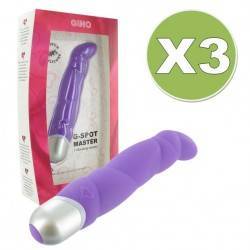 FEELZTOYS GINO VIBRADOR PUNTO G LILA PACK 3