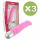 FEELZTOYS GINO VIBRADOR PUNTO G ROSA PACK 3