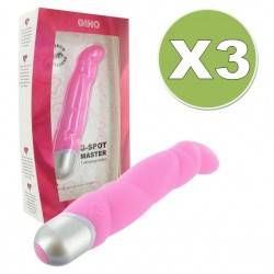 FEELZTOYS GINO VIBRADOR PUNTO G ROSA PACK 3