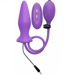 OUCH PLUG PLUG ANAL INFLABLE VIBRADOR SILICONA LILA 12.2 CM