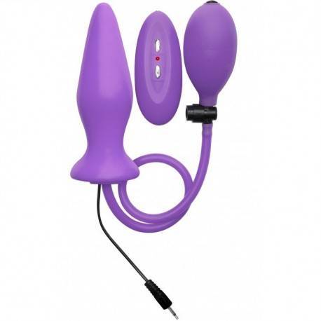 OUCH PLUG PLUG ANAL INFLABLE VIBRADOR SILICONA LILA 12.2 CM