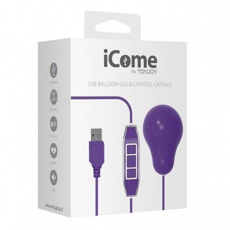 ICOME HUEVO VIBRADOR CON CAPSULA DE CONTROL MORADO