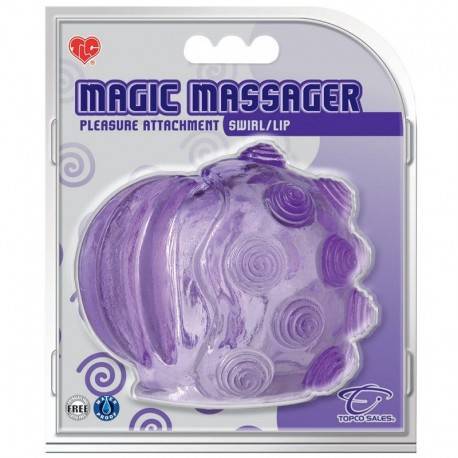 TOPCO CABEZAL LILA SWIRL PARA MASAJEADORES MAGIC