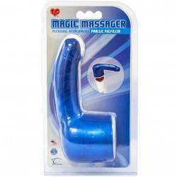 TOPCO CABEZAL DILDO AZUL PARA MASAJEADORES MAGIC