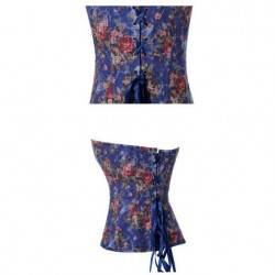 QUEEN CORSETS FLOWER BLUE SIZE S