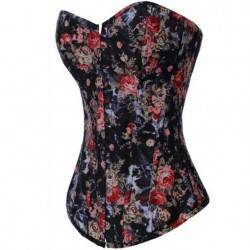 QUEEN CORSETS FLOWER NEGRO TALLA S