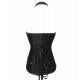 QUEEN CORSETS NEGRO LEATHER CON CREMALLERA SIZE S