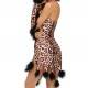 QUEEN VESTIDO SEXY LEOPARDO SET 3 PCS